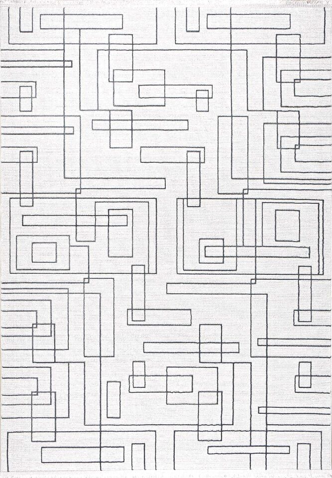 Foneks Halı Asel - 422 Krem Antrasit